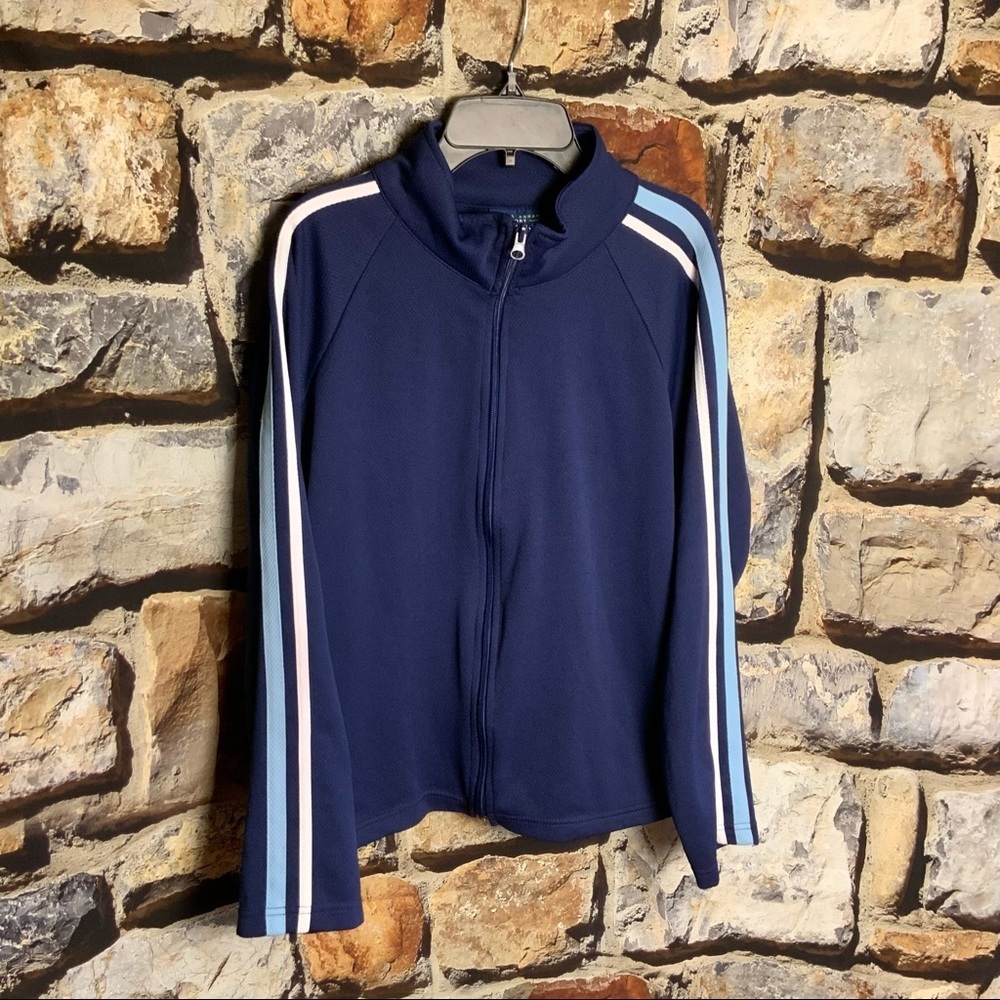 Nick & Sarah Sport Navy Zip Jacket Wm XL